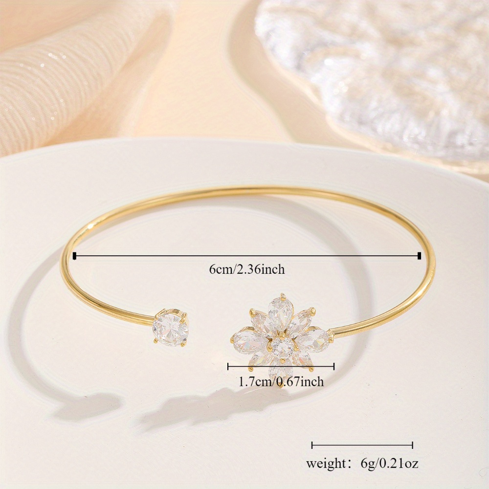 Vintage Style Zirconia Bangle, August Birthstone